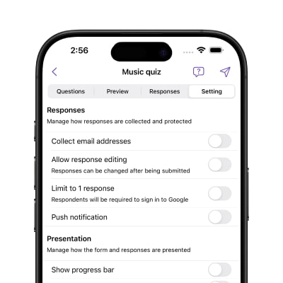 Manage Form Display and Data Settings