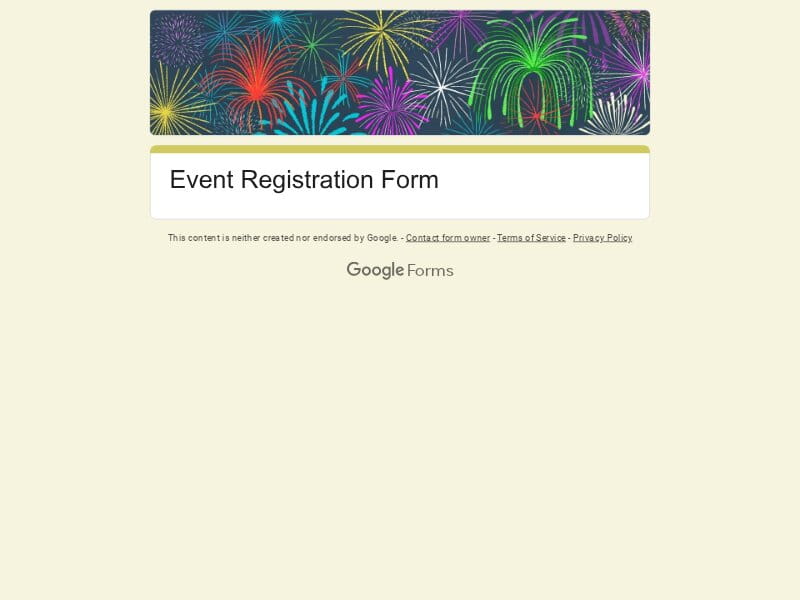 Event Registration Form