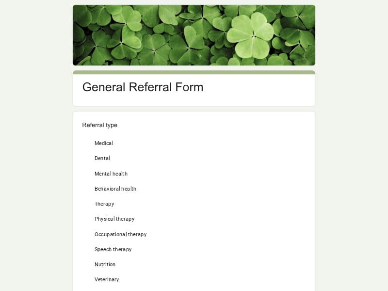 General Referral Form