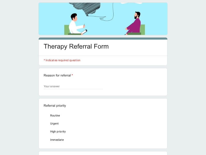 Therapy Referral Form